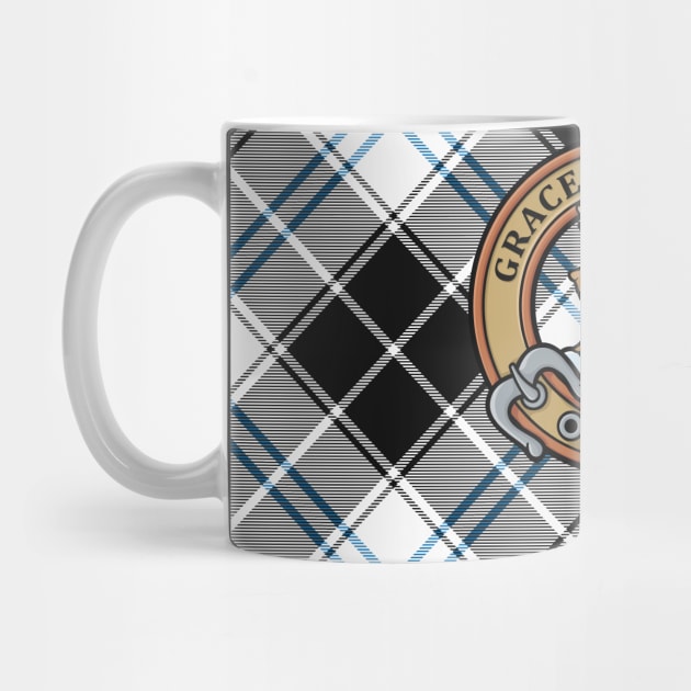 Clan Forbes Crest over Dress Tartan by sifis